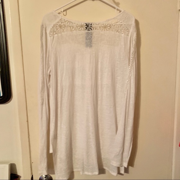 Boho Style Free People Gigi Lace Tee - Picture 5 of 8